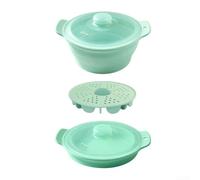 Compact Collapsible Steamer 42oz for Small Kitchens RV(Green)