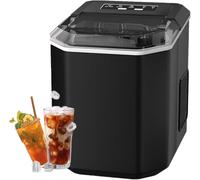 Compact Commercial Countertop Ice Maker for Restaurant,Home,Bar,Hotel,Kitchen | 12 Kg24 H,Self-Cleaning,Black