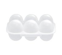 Compact Compact Complete Storage Box for 6 Eggs | 15.5 x 7 x 10.3 cm | Fresh Choir Stand with Lid | Compact Transport Boxes, Organizer for Refrigerator, Camping, Picnic and E