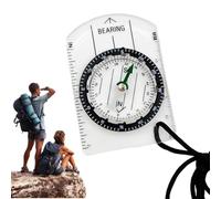 Compact Compass Guide - Clear Construction, Small Portable Design, Accurate Measuring Function of Lifting | Outdoor Exploration Instrument for Trekking, Hiking, Ave
