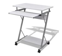 Compact Computer Desk with Pull-out Keyboard Tray Office Stand Desk vidaXL