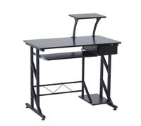 Zennor Space Saving Computer Desk - Black Walnut, Black