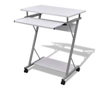 Compact Computer Desk with Pull-out Keyboard Tray Office Stand Desk vidaXL