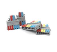 Compact Conductor Spring Splicing Wiring Connector Wire Cable Connectors Push-in Terminal Block with Lever 6mm2 IDGTTLDF(NC-624T)