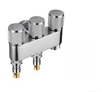 Compact Copper Angle Stop Valve 3-Way Splitter with Precise Flow Control for Standard Threaded Washing Machines(E)