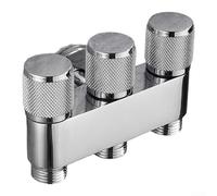 Compact Copper Angle Stop Valve 3-Way Splitter with Precise Flow Control for Standard Threaded Washing Machines(A)