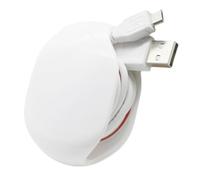 Compact Cord Retractor, Automatic Cable Winder Box For USB Wire Storage | Spring Loaded Roller Core, Smooth Recoil Tension Clutch, Lightweight Housing, Compact Pocket Size Enclosure Body