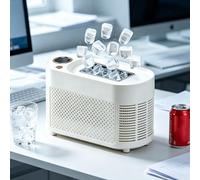 Compact Countertop Ice Machine, 10 Ice Cubes in 10 Minutes, View Window, for Office Studio Desktop Dormitory Room Blue