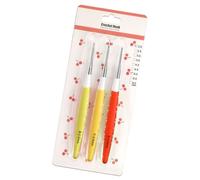 Compact Crochet Hooks 3 Piece Aluminum Set with Ergonomic, A