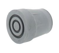 Compact Crutch Rubber Ferrules Tips Feet 22mm (7/8") Heavy Duty - 2-Pack - Grey