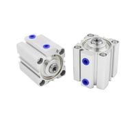 Compact Cylinder SDA Series SDA20 SDA25 SDA32 SDA40 SDA50 SDA63 Stroke 5 10 20 25 30 Double Acting Air Pneumatic Piston Cylinder(Storke 60mm,Bore 40mm)
