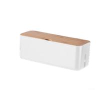 Compact Data Cable Management Box Perfectly Suited for Various Home or Office Environments (White)