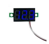 Compact DC Voltmeter with 0.28 Inch Digital LED Screen, Rated for 5V 30V DC Input, Suitable for Automotive and DIY Projects (blue)