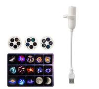 Compact Decor Light, USB Star Projection Lamp with 5W Power and Rotating Head for Bedroom Ceiling, Desk Setup, Cozy Spaces Night Light USB Star Projector Decor Lamp Plug in Mood Adjustable Head Dorm