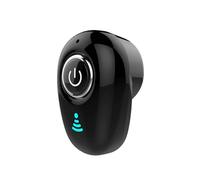 [ Compact Design] Border Headset Half In Ear Hidden Mini Monaural Wireless Earbuds Enjoy Music Portable Use Anytime Anywhere! Tc20 V2 (Black, 6.50X6.50X2.70cm)