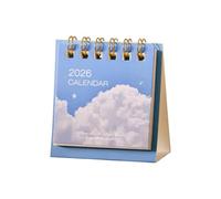 Compact Desk Calendar - Modern Monthly Planner, 2026 Mini Tracker with Dates, Paper Organizer Set with Stand, Office Stationery Style, Home Gift Supplies, Large