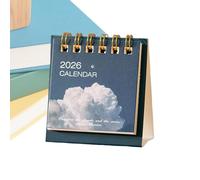 Compact Desk Calendar - Modern Monthly Planner, 2026 Mini Tracker with Dates, Paper Organizer Set with Stand, Office Stationery Style, Home Gift Supplies, Large