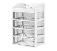 Compact Desk Drawer Storage, Transparent Tabletop Cabinet, Small Jewelry Drawer Cabinet, Pp Material Desk Drawer, Multipurpose Desk Drawers for Stationery Supplies, Size: About 22x16.5x33cm