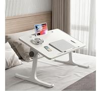 Compact Desk For Small Spaces,Foldable Portable Laptop Desk, Ideal For Work, Reading, Dining, Writing, Or Watching Movies In Bed Or On The Couch(White,Without drawers)