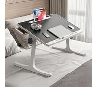 Compact Desk For Small Spaces,Foldable Portable Laptop Desk, Ideal For Work, Reading, Dining, Writing, Or Watching Movies In Bed Or On The Couch(Black,With drawers)