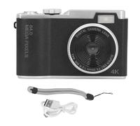 Compact Digital Camera, 48MP 1080P Selfie Camera with 2.4 Inch Screen 16x Zoom Auto Face Beauty Multi Color Filters, Anti Shake Retro Video Camera for Travel Recording Life (Black)