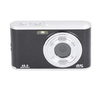 Compact Digital Camera, 48MP Dual Cameras 4K Video Camera,16X Zoom Auto Focus Portable Vlogging Camera, 2.4 Inch IPS Display, Friends and Family (Black)