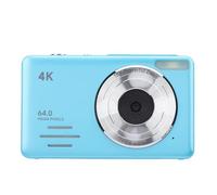 Compact Digital Camera, 4K 64MP Digital Camera with 18X Digital Zoom, Loop Recording, Slow Motion, Compact Digital Camera, Timelapse Photography, Portable Small Camera for (Blue)