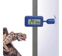 Compact Digital Temperature Humidity Meter 360° Swivel for mini Hygrometer for Reptile Tank Vivarium Monitor with Night Glow for dial for Lizard Cage Turtle Aquarium Green 5.3x1.4x3cm(-20-60℃ Blue)