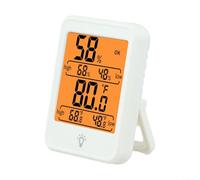 Compact Digital Thermometer Hygrometer for Indoor Spaces with Real Time Data Display Magnetic Base Fold Out Stand and Long Battery Life (MC41 White)