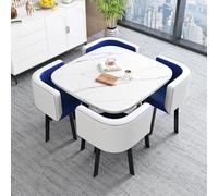 Compact Dining Set for 4 Space Saving Round/Square Table & Chairs for Small Spaces Modern Design Perfect for Apartments Kitchens & Dining Rooms