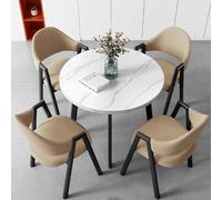 Compact Dining Table Set with 4 Chairs SpaceSaving Table and Chair Ensemble for Dining Room Modern Foldable Table with Stacking Chairs Light Wood Finish