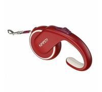 Compact Dog Leash with Metal Swivel Clip, Red And White, 3m | One-Button Lock and Release, Retractable Dog Leash Casing, for Daily Walks, Outdoor Training, Small Dogs