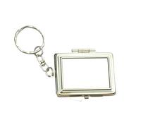 Compact Double Sided Miniature Glasses Key Ring with Magnifying Glass Portable Travel Glasses for Makeup Correction on the Go