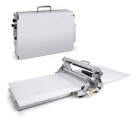 Compact Dough Sheeter Stainless Steel Fondant Flattener Pastry Sheeter Thickness Adjustable Professional Bakery Equipment for Croissants Laminated Pastries(300)