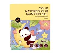Compact Draw Album, Watercolor Practice Pad, Children Painting Guide, Fun Artistic Learning Workbook, Interactive Drawing Craft Set, Art Materials for Beginners, Teens, Classrooms, 19x16x1.8cm