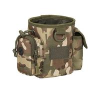 Compact Drawstring Tactical Dump Pouch Bag Dog Treat Training Pouch for Range Shooting, Hunting Airsoft ，Also As Training Bag for Doggie Puppy Treat Snack Pet Toys(CAMO)