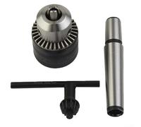 Compact Drill Chuck Tool featuring MT2 Arbor, Accommodates Sizes from 5/64 to 1/2, Comes Complete with a Wrench