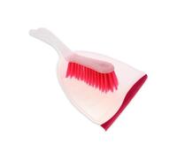 Compact Dustpan and Brush Set - Easy-Grip Cleaning Tool for Quick Messes, Durable Bristles and Rubber Lip for Efficient Surface Sweeping, Ideal for Home, Kitchen, and Car (Red)