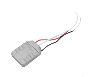 Compact electric chainsaw controller plate made of metal and plastic with short circuit prevention for safety and precise motor control in woodworking tasks, black finish