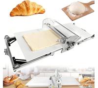 Compact Electric Dough Sheeter Machine with Adjustable Thickness 0.07-1.18" for Pizza Pastry Fudge Crust Home Baking