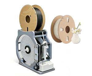 Compact Electric Filament Winder for 3D Printers, Smart Sensor Auto Respooler, No-Tangle Winding for PLA ABS, Welding, Sewing, Fits 1KG Master Spools