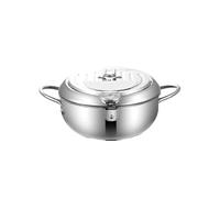 Compact Electric Fryer 3.2L for Home Kitchen | Adjustable thermostat, precise heat control, perfect for tempura chips fish, 3.2L capacity, silver finish