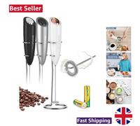 Compact Electric Milk Frother with Stainless Steel Whisk - Easy Home Brewing