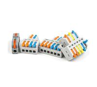 Compact Electrical Cable Wire Push-in Conductor Spring Splicing Terminal Block Household Connection Accessories Splicer IDGTTLDF(D2-4 10PCS)