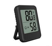 Compact Electronic Hygrometer with Dual Scale Display and Comfort Reminder Function for Everyday Climate Awareness (Black)