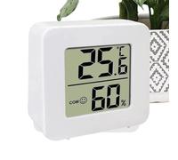Compact Electronic Thermometer Hygrometer - Indoor LCD Temperature Humidity Monitor Tool, Double-Sided Display Panel for Room Environment Reading | Digital Smileys Faces Sensor Meter for Living Room O