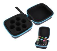 Compact Essential Oil Bottle Case 5ml Pu Blue Carrying Bag