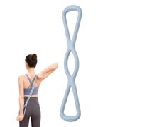 Compact Exercise Band, Non-Slip Grip Handle, Flexible Arm Trainer, Silicone Figure Eight Workout Tool, Portable Yoga Pilates Stretching Accessory, Fitness Equipment for Gym, Home, Office, 38x10cm