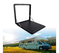 Compact Extendable Dining Table Outdoor Folding Table for RV Wall Mounted Aluminum Table Max Load 25kg Versatile Kitchen & Patio Use Space Saving Design