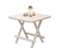 Compact Extendable Folding Dining Table for Small Spaces - Multi-Purpose Collapsible Wood Kitchen Table for Apartment Home Office Room - White (100x60x74cm)